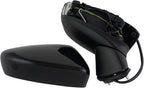 Passenger Side Mirror Assembly Power Blind Spot Turn Signal Textured Smooth Black Paint to Match Compatible with 2014-2016 Mazda 6