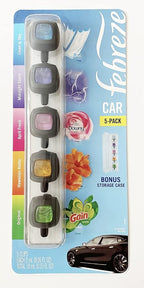 Car Air Freshener, Set of 5 Clips, Gain Island Fresh and Original Gain Scent