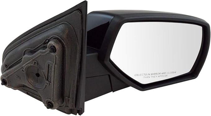 Right Mirror Manual, with Smooth Black Cover Passenger Side Compatible with 14-18 Sierra 1500 15-18 Sierra 2500 HD 3500 HD Silverado 1500 Silverado 2500 3500