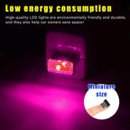 4 PCS USB LED Car Interior Atmosphere Lamp, Plug-in USB Decor Night Light, Portable Auto Ambient Lighting Kit, Universal Vehicle Interior Accessories for Most Cars (Purple)