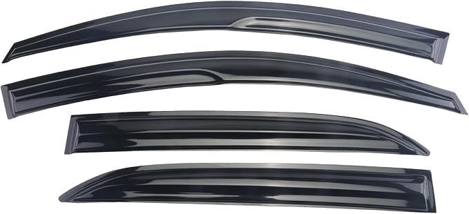 Black Outside Mount Window Deflectors for 2018-2023 Hyundai Accent,Durable Rain Guards/Window Visor Deflectors