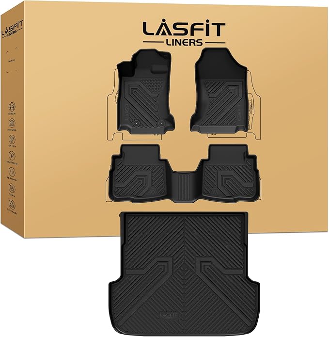 Floor Mats & Cargo Mat for Subaru Outback 2020-2025, All Weather TPE Custom Fit Easy Clean Floor Liners for Subaru Outback 2020-2025 Accessories Full Set Car Mats, Black