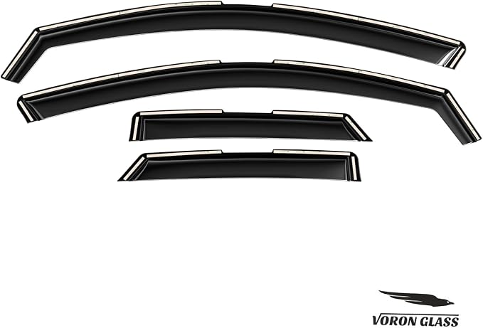 Voron Glass in-Channel Extra Durable Rain Guards for Mazda CX-30 2020-2026, Window Deflectors, Vent Window Visors, 4 Pieces - 201235