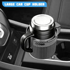 Car Cup Holder Extender, Expandable Vehicle Water Bottle Holder Adapter with Adjustable Base, Automotive Interior Drink Cup Expander, Universal for SUV Caravan Truck