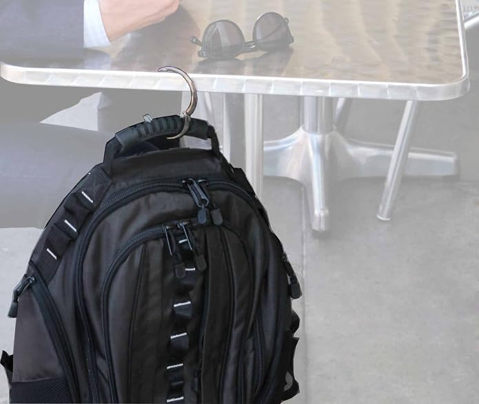Bag Hanger Collection, The Ring that Opens into a Hook, Auto Closes | Holds 15 kg, Needs only 10mm to Hang a Hand Bag, Easy to Use with One Hand, The Instant Bag Hanger, 3 yr Warranty