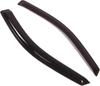 WD2-160 Dark Smoke 2 Pcs Set Window Visor (Outside Mount) Deflector Rain Guard Compatible with 2004-2008 Ford F-150 Regular Cab