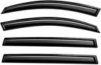 2019-2026 Tape-On Side Window Visor Deflectors for Subaru Ascent Smoke Tinted Rain Guards Premium Onyx Limited 2020 2021 2022 2023 2024 2025