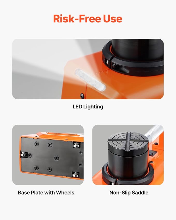 Electric Car Jack, 15 Ton Hydraulic Jack Lift, Hydraulic Lifting Range 7.9-20.5 inch Portable Jack kit for Sedan, SUV, Truck