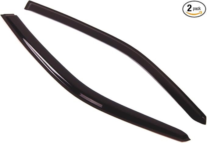 Outside Mount Window Vent Visors Rain Guards Compatible with Pontiac Sunfire 1995-2005 | Side Window Wind Deflectors Rain Shields | Smoke Tinted, 2 Pcs Set, DGWV-031-2