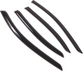 WD2-723 Dark Smoke 4 Pcs Set Window Visor (Outside Mount) Deflector Rain Guard Compatible with 2007-2013 Mercedes-Benz S550 S600 S63 S65