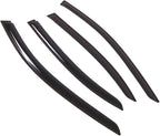 WD2-723 Dark Smoke 4 Pcs Set Window Visor (Outside Mount) Deflector Rain Guard Compatible with 2007-2013 Mercedes-Benz S550 S600 S63 S65