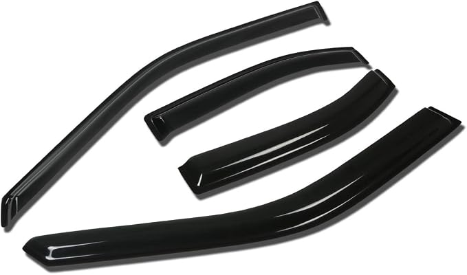 Rain Guards Tape-On Compatible with 2000-2006 Sentra B15 4DR 4Pcs Window Vent Visor Deflector