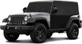 600D Cab Cover Windproof Sunshade Cover Compatible with Jeep Wrangler JK JL 2-Door 2007-2024, 6-Layer Protection Frost Wiper & Mirror Covers Protect from Sunshine, UV, Snow, Rain