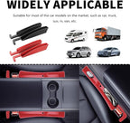 2PCS New Car Seat Gap Filler with 2 Storage Areas,Stylish Car Seat Gap Storage for Stabilizing Phone,Keys Wallet,Universal Car Seat Gap Filler Organizer Interior Accessories (Carbon Red)