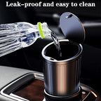 Car Trash Can Bin with Lid - Car Garbage Can Cup Holder-Universal Leakproof Vehicle Garbage Can Bin with 20pcs Trash Bags-Car Organizers and Storage for Front Back Seat Accessories