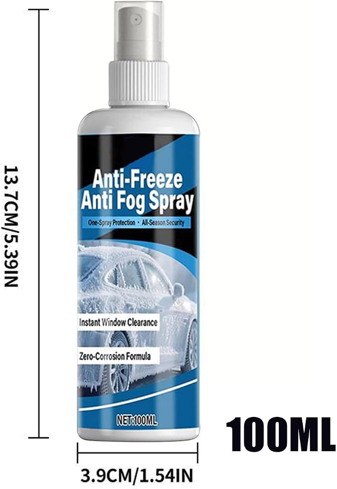 Windshield Anti Fog - 100ml Streak-Free Liquid Defogger | Portable Glass Cleaner for Instant Fog Removal,for Clear Visibility Cleaning Coating Driving Window Shower Door Rain Water