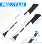 2-in-1 Snow Brush & Ice Scraper, 32"–40" Extendable Ice Scrapers for Car Windshield Window, EVA & ABS Detachable Snow Removal Tool with Foam Grip for Cars Trucks SUVs, Winter Car Accessories