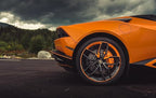 AlloyGator Orange Rim Protector for Car Wheels (Fits 12-24" Wheel Diameter) - Pack of 4 Premium Alloy Wheel Protector to Avoid Scratches & Scuffs - Adhesive Free Curb Rash Rim Protectors