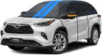 Half Car Cover Top for SUV/Jeep/4×4, Windshield Cover for Ice and Snow, Roof Car Cover Waterproof All Weather with Reflective Strips and Side Elastic Hooks. H6 (Up to 167 inch)