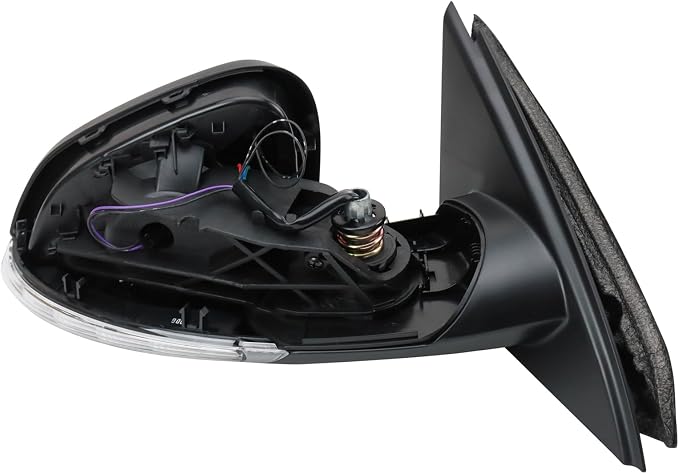 Passenger Side Power Heated Mirror Smooth Black with Turn Signal Compatible with 2011-2017 Buick Regal GM1321486