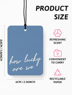 Boho Blue Western Car Air Freshener 4 Pcs, Preppy Cow Skull Cactus Cowgirls Boots Hanging Air Freshener for Cars Closet Drawer Books, Girly Western Car Accessories Mirror Decor for Women