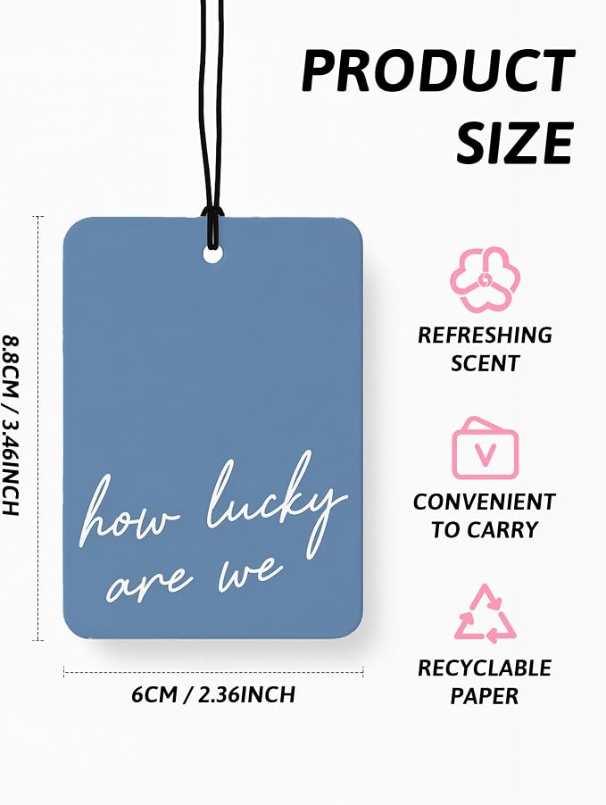 Boho Blue Western Car Air Freshener 4 Pcs, Preppy Cow Skull Cactus Cowgirls Boots Hanging Air Freshener for Cars Closet Drawer Books, Girly Western Car Accessories Mirror Decor for Women