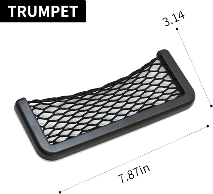 2 Pcs Black Car Net Pocket， Abs Self-Adhesive Multifunctional Car Mesh Bag Organizer Net，7.87in*3.15in Automotive Frame Storage Net Pocket. Suitable for Cars