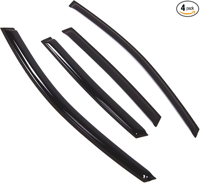 Outside Mount Window Vent Visors Rain Guards Compatible with Honda CR-V 2012-2016 | Side Window Wind Deflectors Rain Shields | Smoke Tinted, 4 Pcs Set, DGWV-636