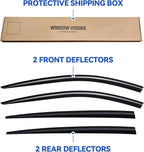 Window Visors Rain Guards for 2017-2023 Kia Stinger, Out-Channel Window Vent Wind Deflectors Visors Shades for 17 18 19 20 21 22 23 Kia Stinger