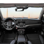 Microfiber Leather Steering Wheel Cover for Honda Accord,Civic,CR-V,HR-V,Pilot(Black+Gray-Standard Size)