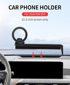 Car Phone Holder for Kia EV9 2024 Accessories, 12.3-inch Screen | Magsafe Magnetic Cell Phone Mount Clip Compatible with iPhone, 3D fit Stable Dashboard GPS Navigation Bracket Cradle Stand