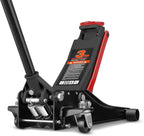 3 Ton Low Profile Floor Jack, Heavy Duty Steel Hydraulic Car Jack with Dual Pistons Quick Lift Pump, Hydraulic Racing Floor Jack, Lifting Range 3" to 20", Black