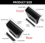 4PCS Door Grab Tray Door Organizer for Ford Explorer 2020 2021 2022 2023 2024 Front and Rear Accessories Phone Holder Container Handle Pocket Storage Box ABS Plastic, Black Mat