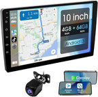 10.1 Inch Carplay Screen for Car,8 cores Radio Screen with Wireless CarPlay and Android Auto,Car Stereo with Mirror Link,Double Din Autoradio with Backup Camera,FM,Aux Input Car Audio