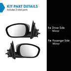 2 Piece Driver and Passenger Side Mirror Assembly Set Electric Adjustment Non-Heated No Memory Textured Compatible with 2006-2010 Dodge Charger CH1320294 CH1321294
