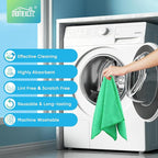 Green Microfiber Cleaning Cloth, 12 Pack Premium Microfiber Towels for Cars, Lint Free, Scratch-Free, Highly Absorbent, Reusable Cleaning Rags for Car, Household, Kitchen, Window,11.5"X11.5"
