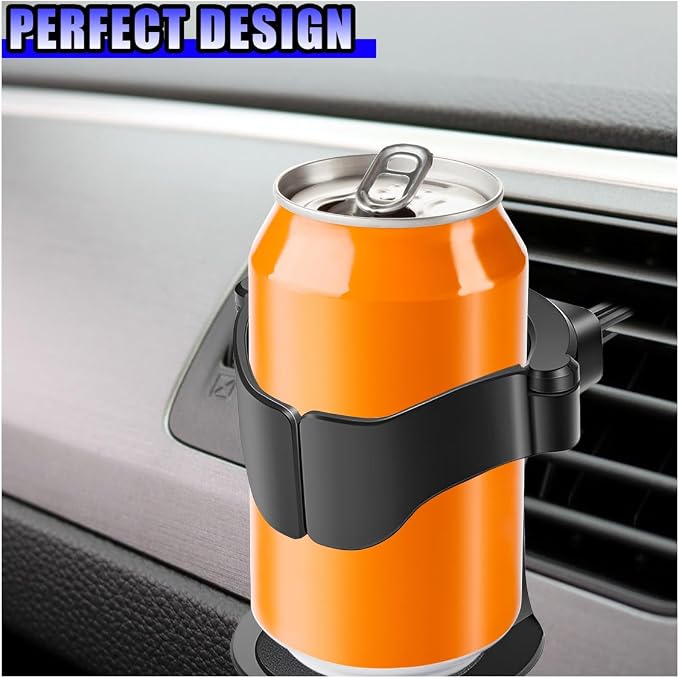Car Cup Holder Expander for Air Vent - Portable Air Conditioning Outlet Drink Cup Holder Car Ashtray Holders - Beverage Bracket Auto Water Bottle Holders with Horizontal Blade Vents (2PCS)