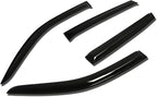 Window Visors Compatible with 2005-2009 Hyundai Tucson, 4Pcs Front & Rear Tape-On Window Vent Visor Deflectors Rain Guard, Glossy Dark Smoke