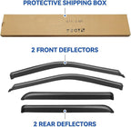 Window Visors Rain Guards for 2017-2026 Ford F250 F350 F450 F550 Super Duty SuperCrew, Out-Channel Window Vent Wind Deflectors Visors Shades for 17-26 F-250~F-550 SD Crew Cab, for Full-Size Cabs