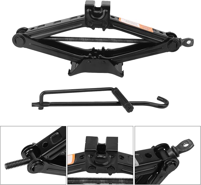 2 Set 2 Ton Scissor Jack for Car, Car Scissor Jack with Hand Crank Portable Repair Tool Rust-Resistant for auto, SUV, Trailer, Station Wagon, by.