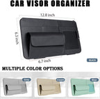 Car Sun Visor Organizer — Multi-Pocket Sunglasses & Card Holder