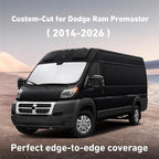 Windshield Sunshade Compatible for Dodge RAM Promaster 2014-2024 2025 2026, Sun Visor for Front Windshield & Window Sun Shade Cover, UV Heat Blocker & Protector, Car Accessories