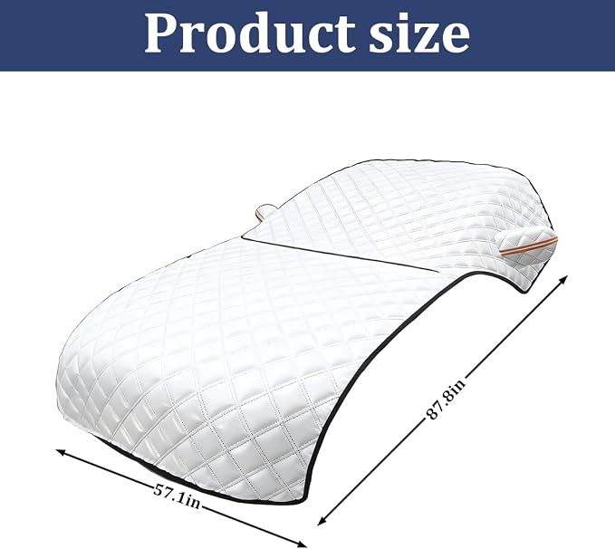Car Windshield Snow Cover, 7-Layer Thickened Windproof Waterproof Windscreen Snow LCE Frost Protection, Automotive Exterior Windshield Ice Cover, Universal for Vehicles (57.1 × 87.8'')