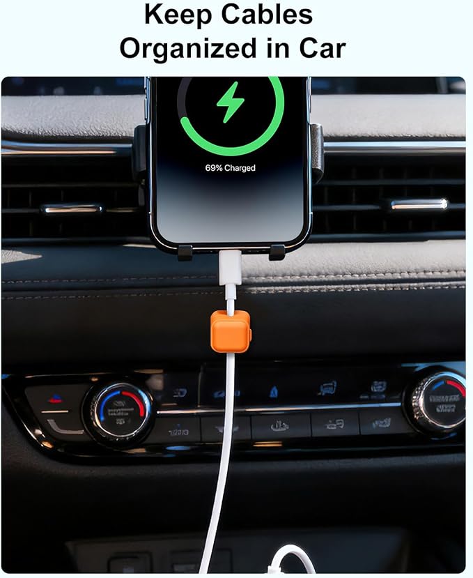 8 Pack Magnetic Cable Clips, Multi-colors Cable Management Accessories, Cord Smooth Adjustable & Adhesive Backing Cord Organizer for Office Home Organization, Desk, Wall, Nightstand, Phone, Car