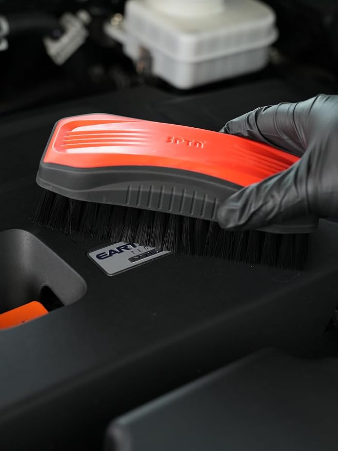 Carpet Cleaning Brush, 2Pcs Universal Leather & Upholstery Brush,Durable Nylon Bristles for Car Detailing,Ideal for Cleaning Seats, Carpets & Interior Surfaces,Gentle,Effective Detailing Tool