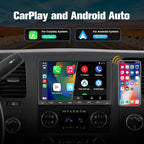 Android 13 Car Radio Stereo for Chevrolet Silverado GMC Sierra Yukon 2007-2013 with 2G RAM 64G ROM CarPlay Android Auto Bluetooth GPS