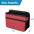 Mandark Car Trash Can, Foldable Mini Vehicle Trash Bin Garbage Organizer Holder, Waterproof Automotive Interior Hanging Dustbin Storage Bag Container Accessories, Universal for Most Cars (Red)