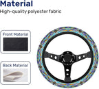 Dragonfly Steering Wheel Cover, Non Slip Polyester Car Wheel Protector for Car SUV Truck, Universal 15 Inch