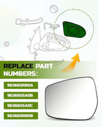 Driver Left Side Mirror Glass Heated Fit for Nissan Kicks 2018-2024 | Fit for Nissan Versa 2020-2026, Fit for Nissan LEAF 2018-2025, Replace 963665RB0A, 963665SA0B, 963665SA0C, 963665RB0B