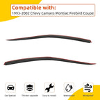 2pcs Out-Channel Smoke Tint Rain Guard Compatible with Compatible with 1993-2002 Camaro/Pontiac Firebird 2-Door Coupe Tape-On Acrylic Vent Deflector Window Visors Car Accessories 1994 1995 1996